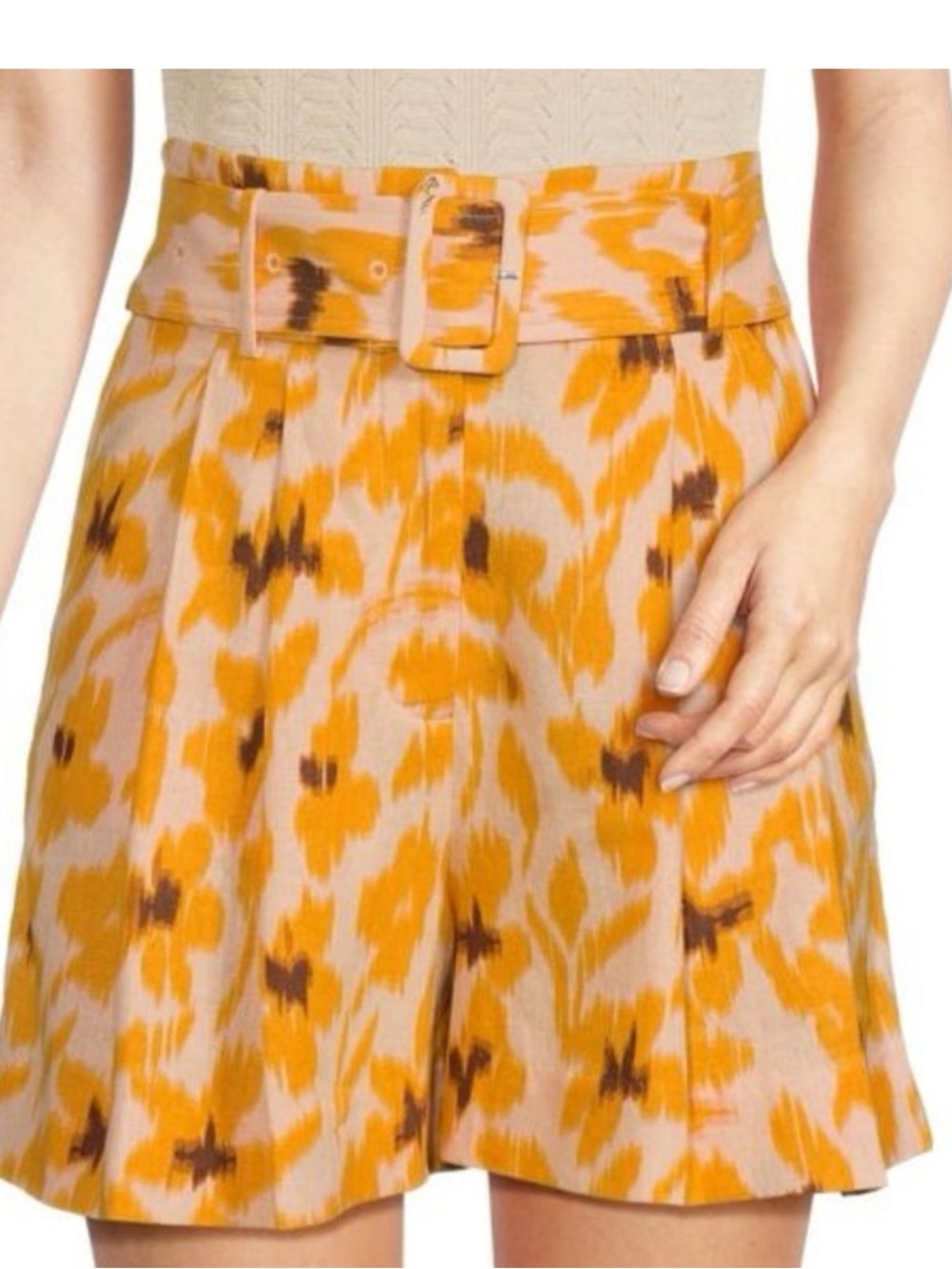 NWT Sam Edelman Belini Sunshine Floral Linen Shorts Size 2